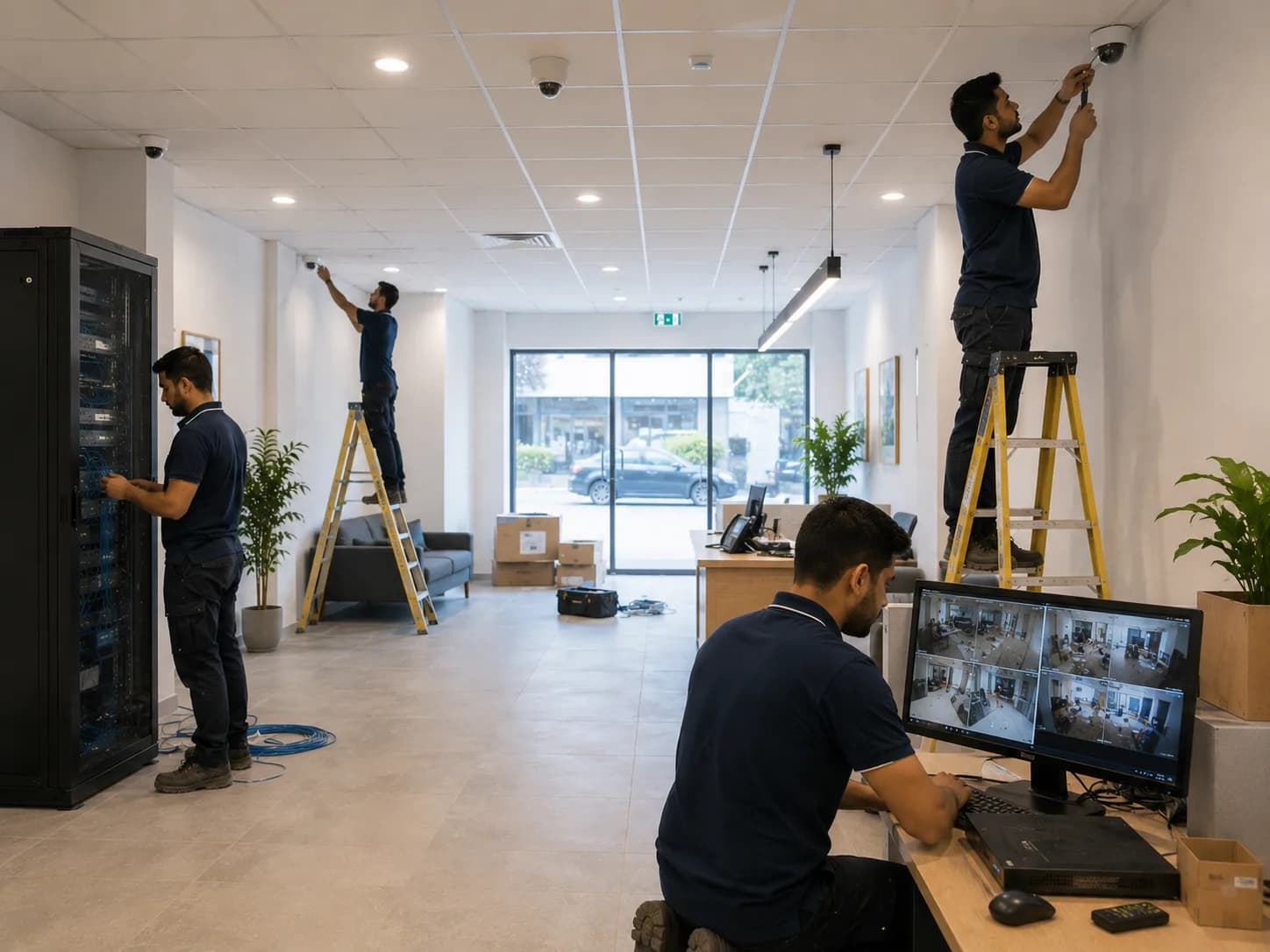 CCTV and site visibility technology for a Greenfield location