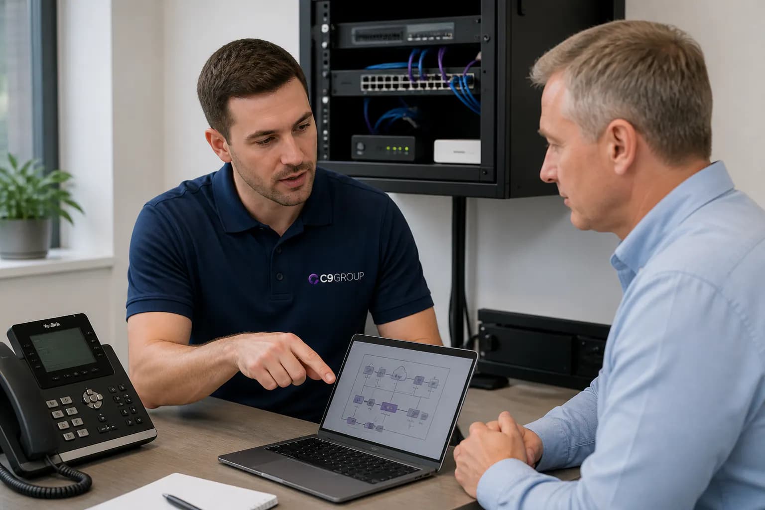 C9 GROUP SIP trunking voice connectivity for an existing business phone system