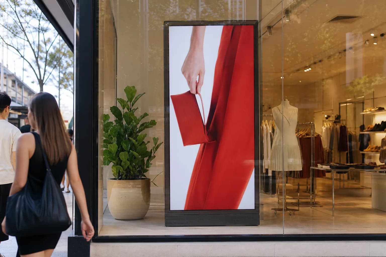 Window-facing display
